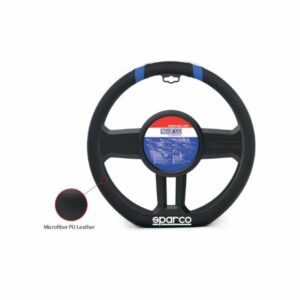 Κάλυμμα Τιμονιού Δερματίνη Medium μαύρο-μπλε Sparco