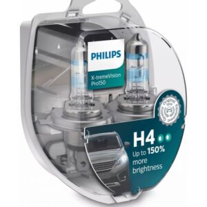ΣΕΤ ΛΑΜΠΕΣ H4 12V+150% X-Treme Vision PHILIPS