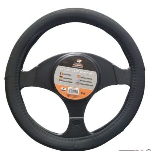 Κάλυμμα τιμονιού δερματίνη μαύρο 341 - M 38 cm