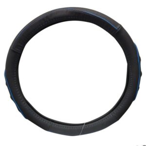 Κάλυμμα τιμονιού γνήσιο δέρμα 578 - M 38cm - Μαύρο/Μπλε