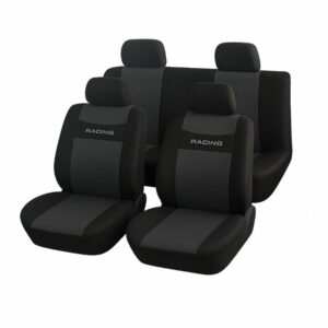 Καλύμματα σετ  Μαύρο με Γκρι 1601