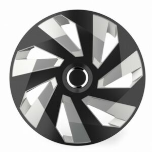 Τάσια τροχών 15'' Vector Μαύρα - Ασημί Με Δαχτυλίδια Χρωμίου Rc Versaco