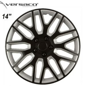Τάσια ζαντών 14'' Dakar Μαύρο/Ασημί Με Μπουλόνια μάυρα Versaco
