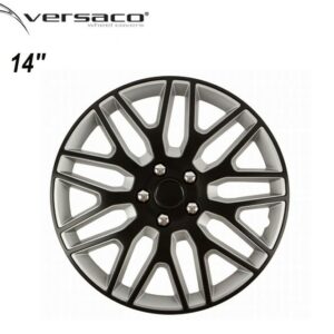 Τάσια ζαντών 14'' Dakar NC Μαύρο/Ασημί Με Μπουλόνια Χρωμίου Versaco