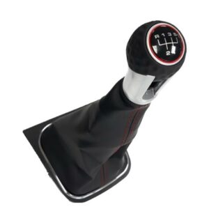 Πόμολο ταχυτήτων με φυσούνα συμβατό με VW Golf GTI 03-12 5Speed ​-κόκκινη ραφή