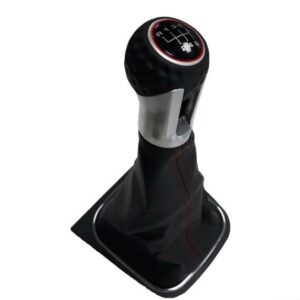 Πόμολο ταχυτήτων με φυσούνα συμβατό με VW Golf GTI 03-12 6Speed ​​​​-κόκκινη ραφή