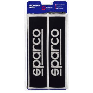 Μαξιλαράκια ζώνης μαύρο-ασημί 2τμχ Sparco