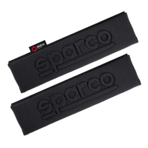 Μαξιλαράκια ζώνης ασφαλείας μάυρα Sparco