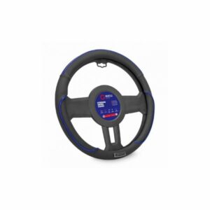 Κάλυμμα τιμονιού μαύρο με μπλε ραφές 38cm SPARCO